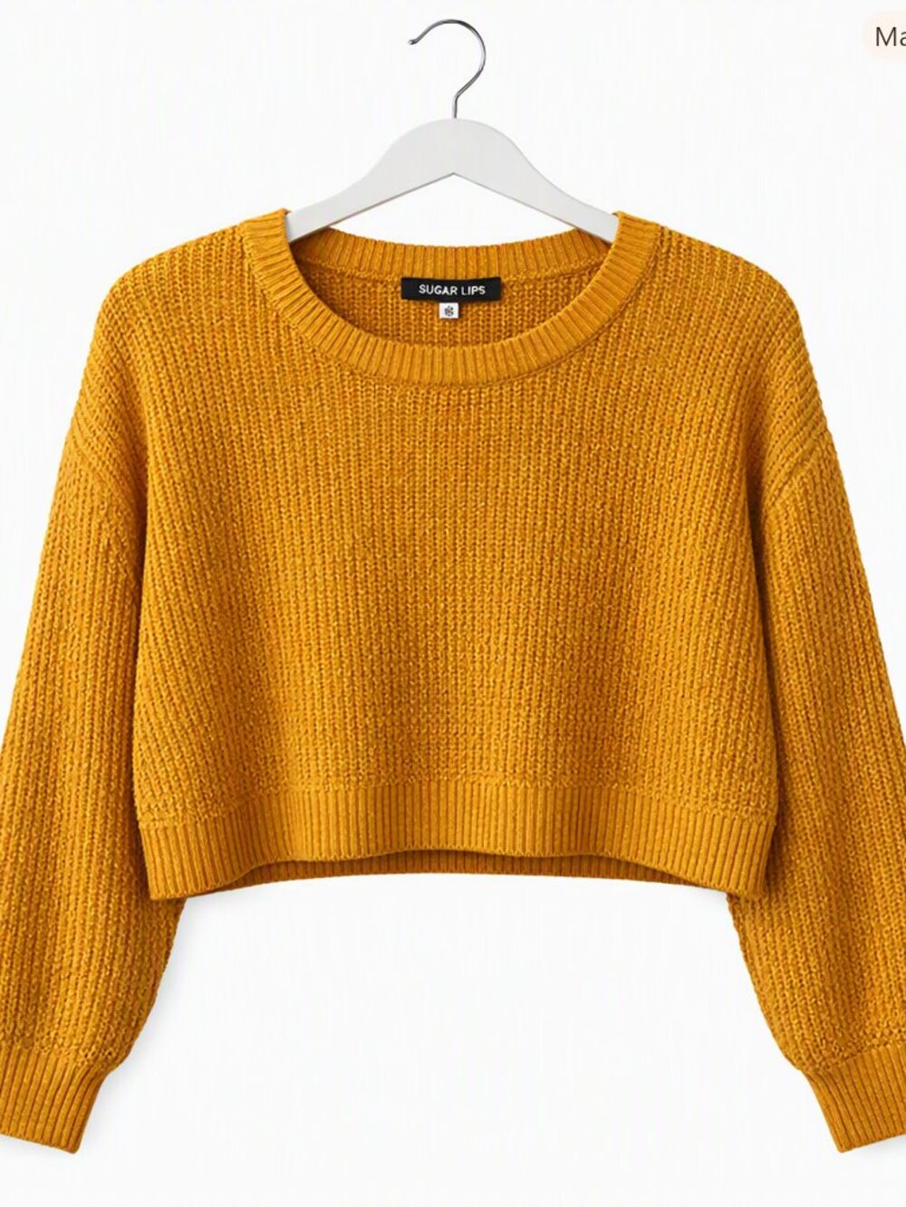NWOT Sugar Lips Women’s Crop Sweater – Size XL (Runs Large)